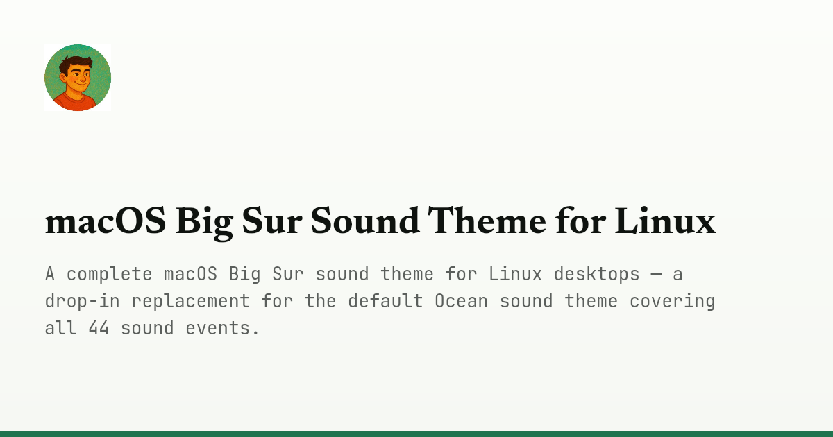 Sound System Theme macOS Big Sur Sound Theme for Linux